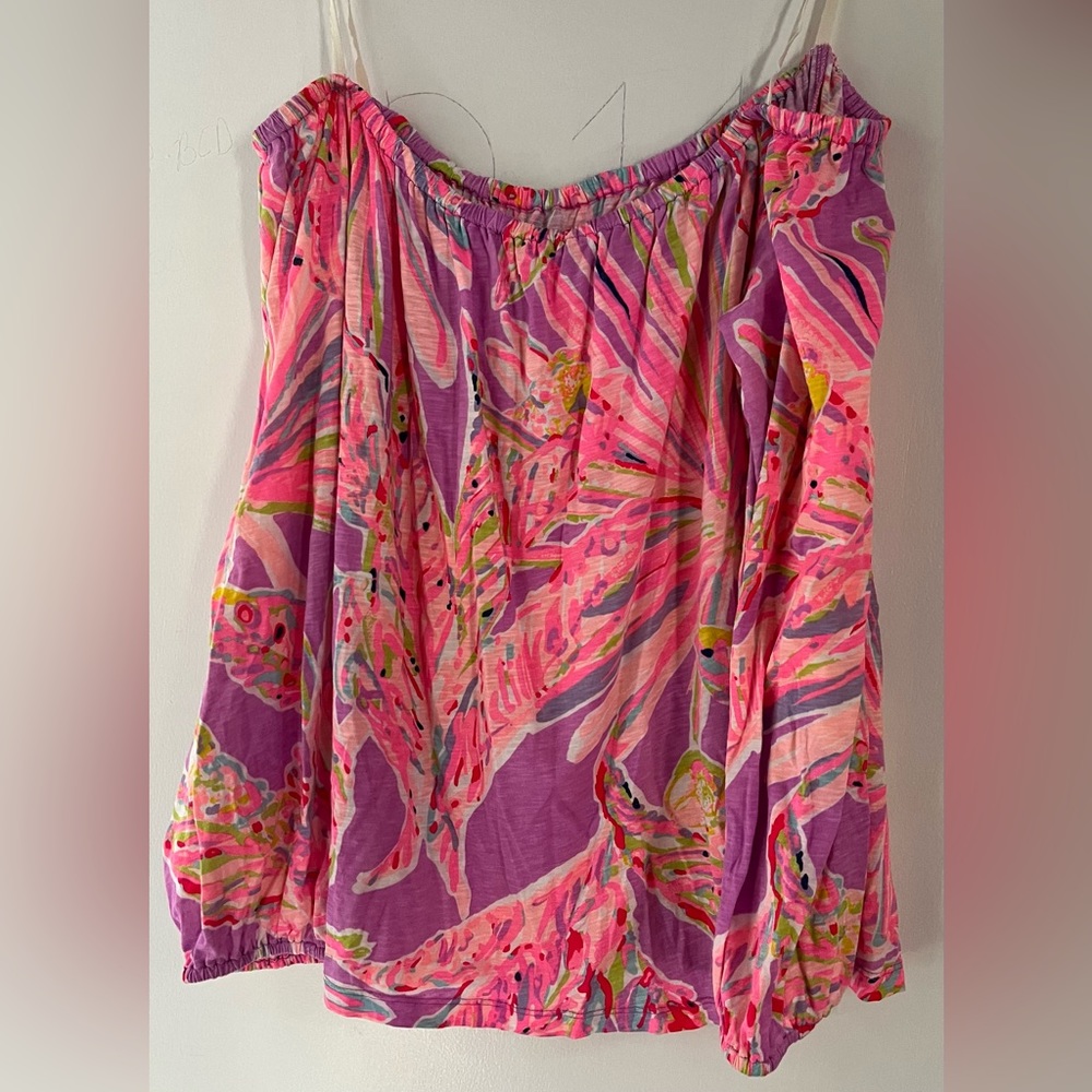 Lilly Pulitzer off the shoulder print top